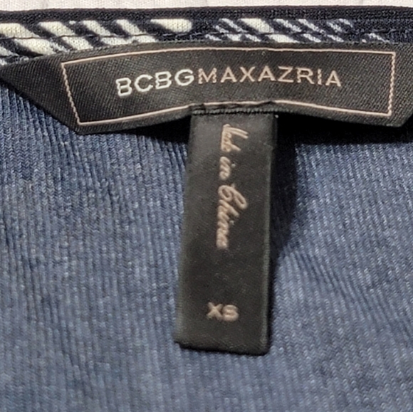 BCBGMAXAZRIA Adele Navy Wrap Dress Women's Size XS - Picture 3 of 10